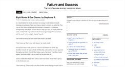 Desktop Screenshot of failureandsuccess.com